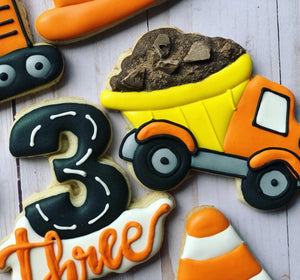 Construction theme cookies