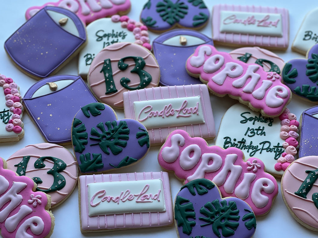 Candle Party Birthday Theme Cookies