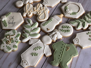 Natural Baby shower cookies