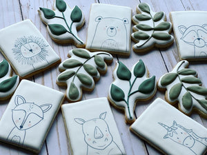 Safari Animal birthday Cookies