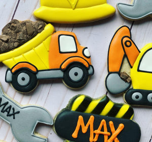 Construction theme cookies