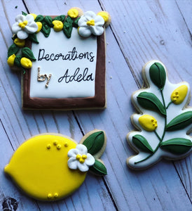Lemon theme Confirmation / Communion / Baptism cookies