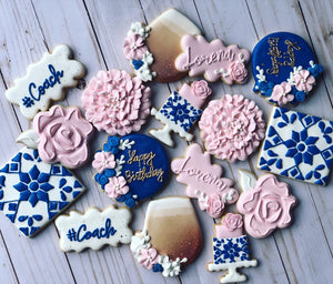 Birthday Tiles theme Cookies