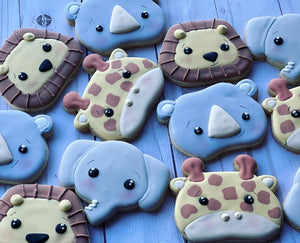 Safari Animal faces Cookies