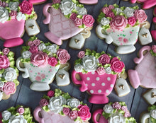 Load image into Gallery viewer, Teacup Party Birthday Theme Cookies