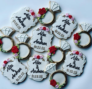 Wedding theme cookies