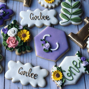 One year old sunflowers birthday Theme Cookies