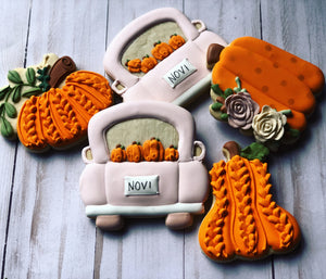 Pumpkin Fall Baby shower cookies