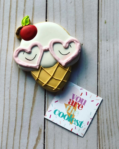Valentine ice cream cookie gift