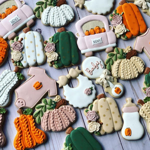Pumpkin Fall Baby shower cookies