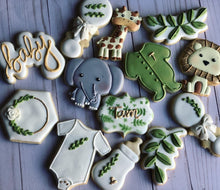 Load image into Gallery viewer, Safari Animal baby shower Cookies