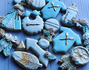 Baby shower Boho cookies