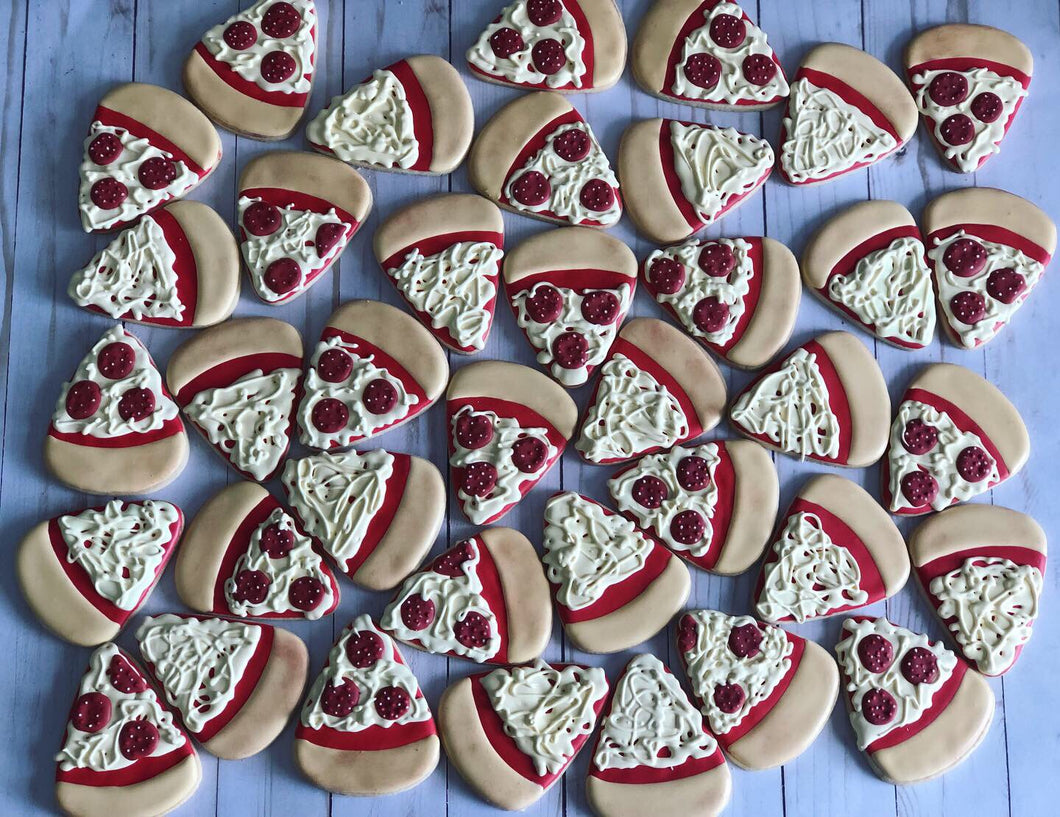 Pizza Party Theme Cookies