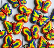 Load image into Gallery viewer, Tie dye Butterflies Cookies