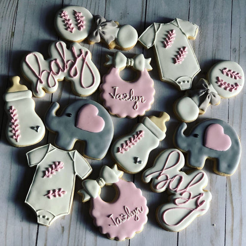 Elephant Baby shower cookies