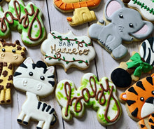 Load image into Gallery viewer, Jungle Safari baby shower Cookies