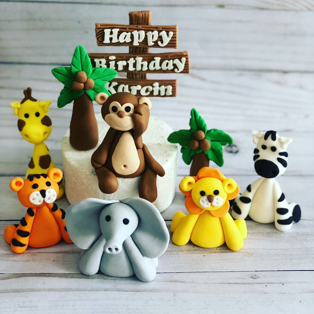 Safari Animals Cake toppers