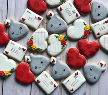 Load image into Gallery viewer, Valentines mini cookies- 2 dozen