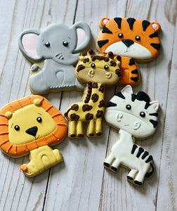 Jungle Safari baby shower Cookies