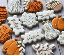 Load image into Gallery viewer, Thanksgiving  Pumpkin theme Cookies