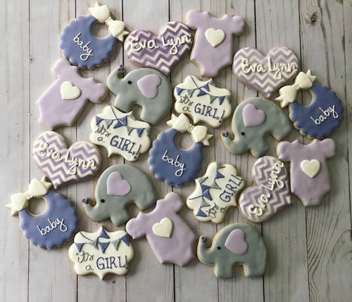 Girl Baby shower cookies