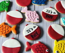 Load image into Gallery viewer, Fish Baby shower cookies