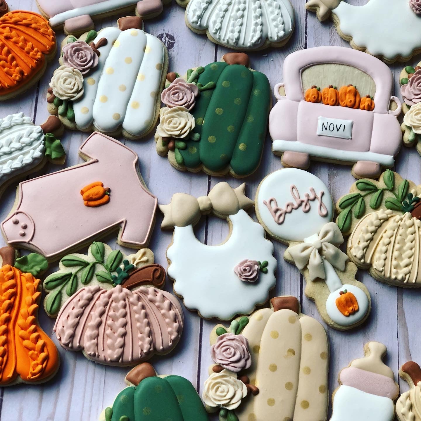 Mushroom Baby Shower Cookies