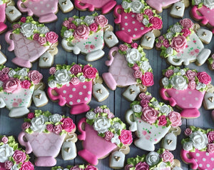 Teacup Party Birthday Theme Cookies