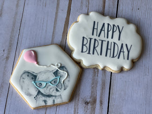 Birthday elephant Gift Cookies