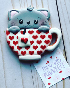Valentine kitty cookie gift