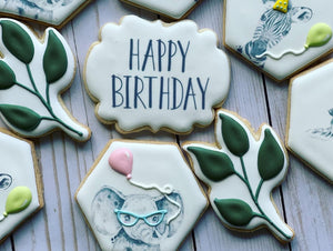Safari Animal birthday Cookies