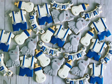 Load image into Gallery viewer, Elephant theme Baby shower cookies