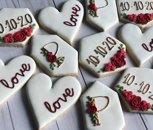 Wedding theme cookies