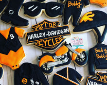 Load image into Gallery viewer, Harley Davidson baby shower cookies
