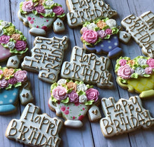 Load image into Gallery viewer, Teacups Birthday Theme Cookies