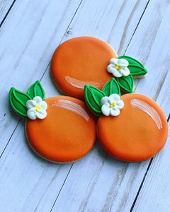 Orange theme Baby shower cookies