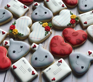 Valentines mini cookies- 2 dozen