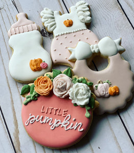 Autumn Fall Baby shower cookies