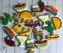 Load image into Gallery viewer, Mexican birthday cookie theme