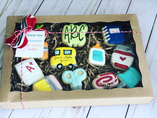 Mini School theme cookies