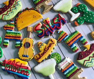 Mexican birthday cookie theme