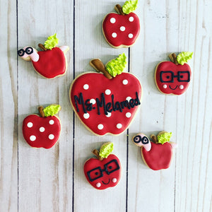 Apple for Teacher cookies set