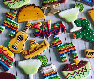 Mexican birthday cookie theme