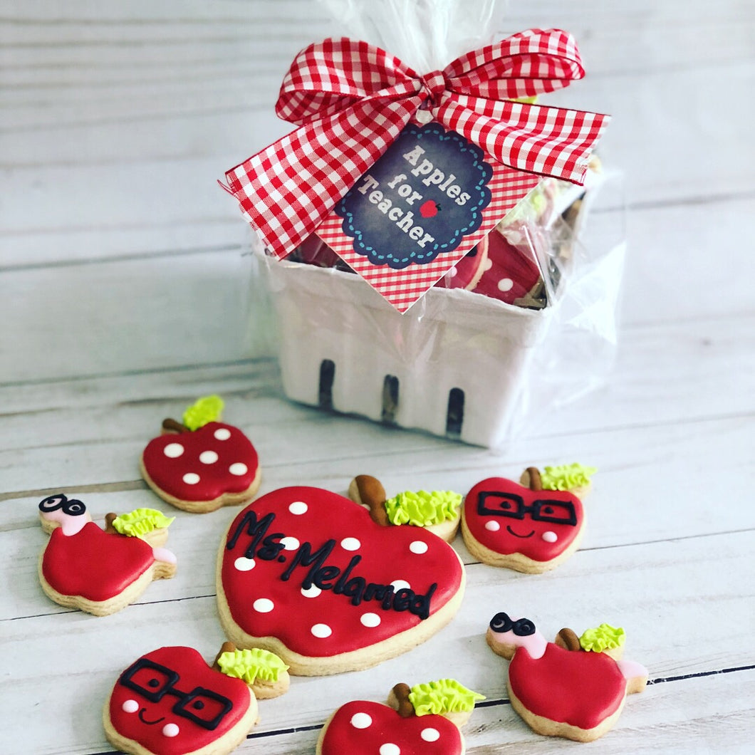 Apple for Teacher cookies set