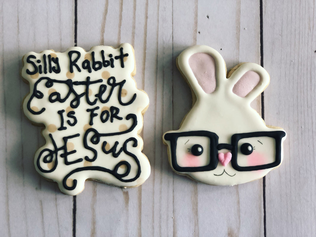 Easter cookie gift- silly rabbit