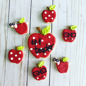 Apple for Teacher cookies set