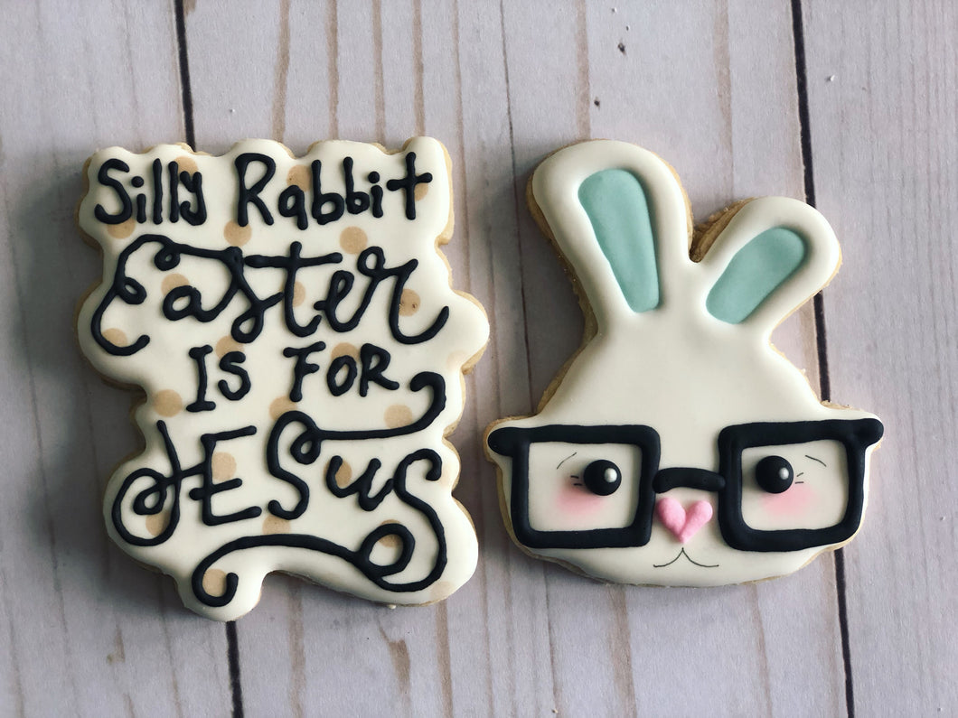 Easter cookie gift- silly rabbit
