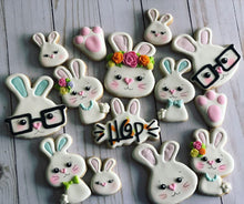 Load image into Gallery viewer, Easter cookies bunny design